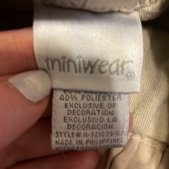 Girls 36 months Miniwear khaki double lined pants like a cargo pant - Picture 2 of 4